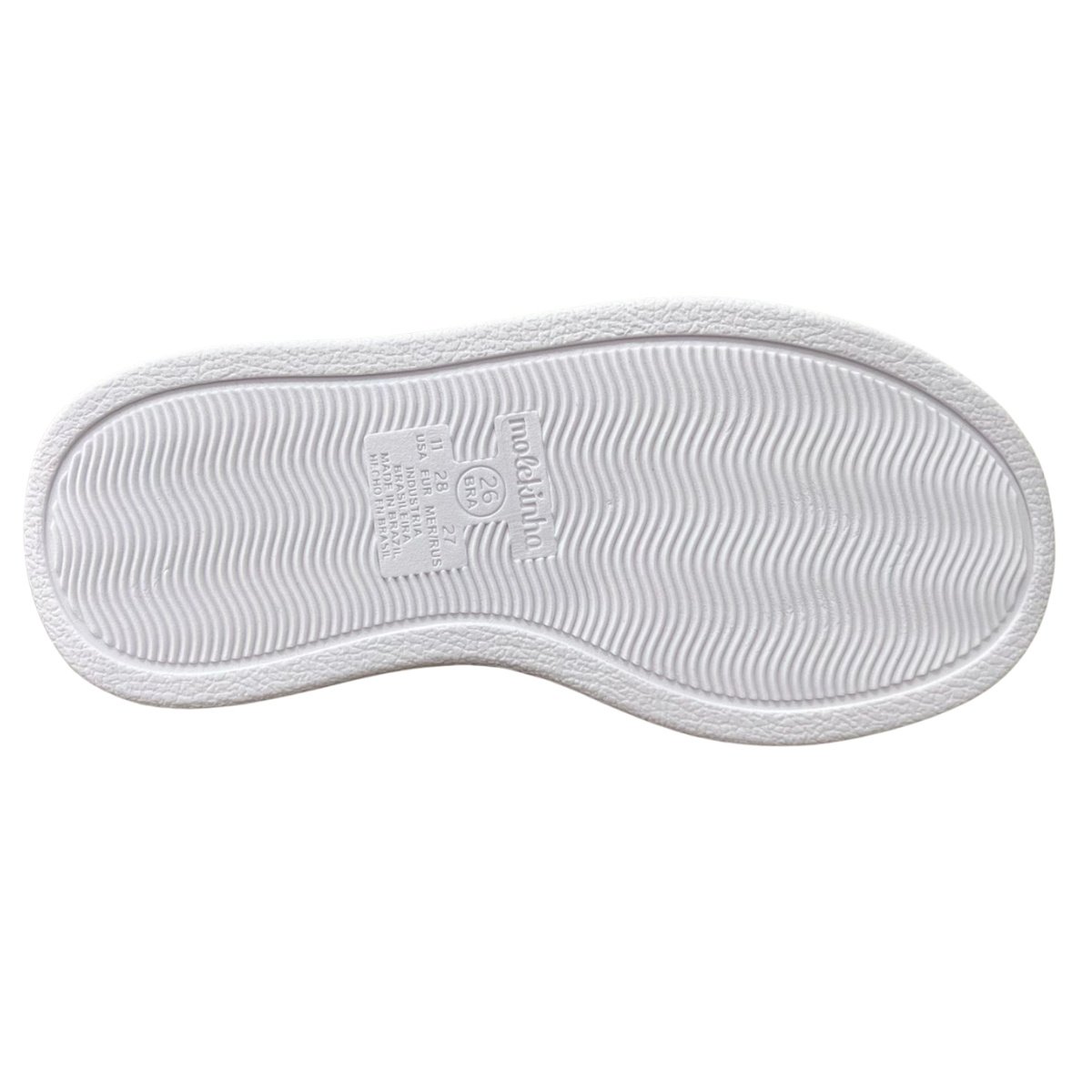 Tênis Casual Infantil Menina Molekinha 2575.106 Cadarço Branco Branco 6