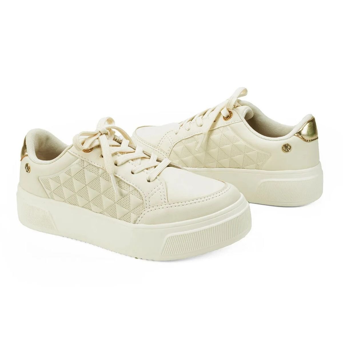 Tênis Casual Flatform Feminino Kolosh C3552 Bege Bege 2