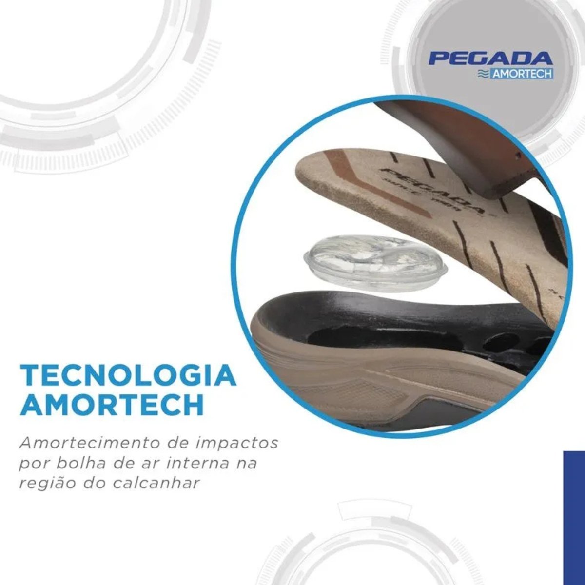 Sandália Casual Masculino Pegada 132255-03 Marrom Marrom 6