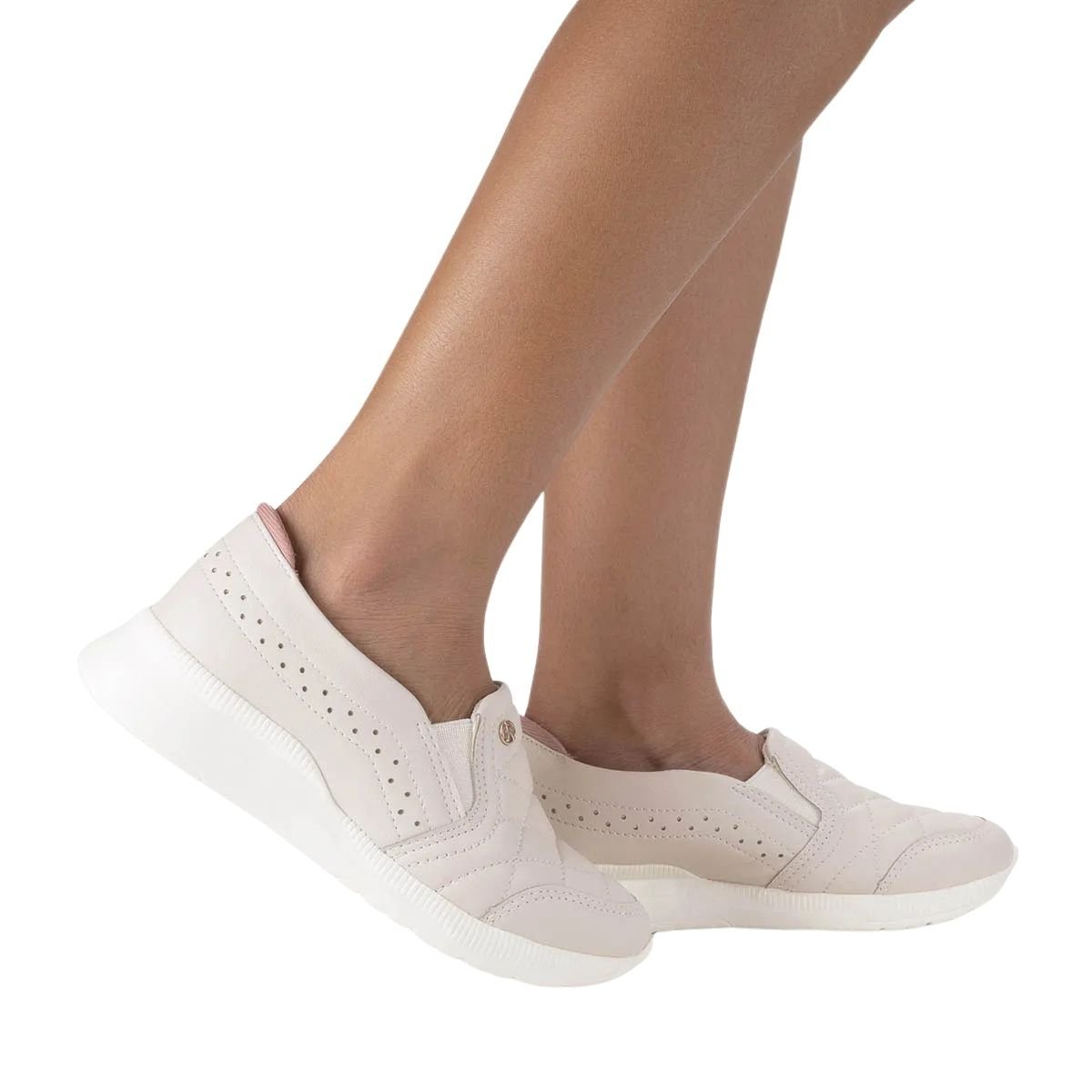 Tênis Slip On Feminino Kolosh C3159 Creme Bege 7