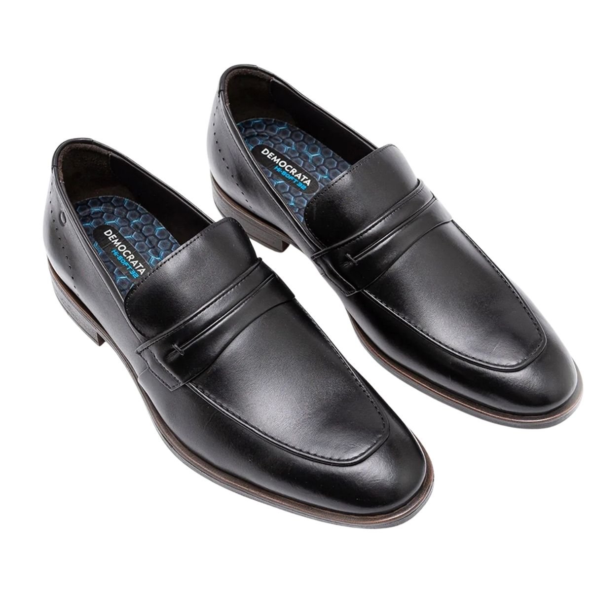 Sapato Social Masculino Democrata Smart Comfort 255102 Preto Preto 2