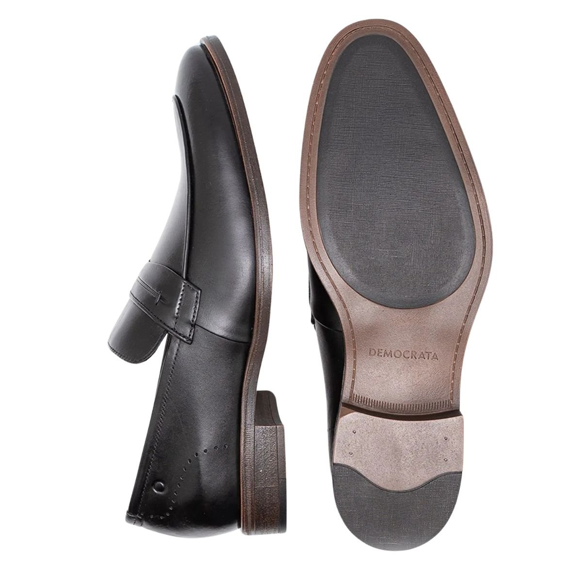 Sapato Social Masculino Democrata Smart Comfort 255102 Preto Preto 3