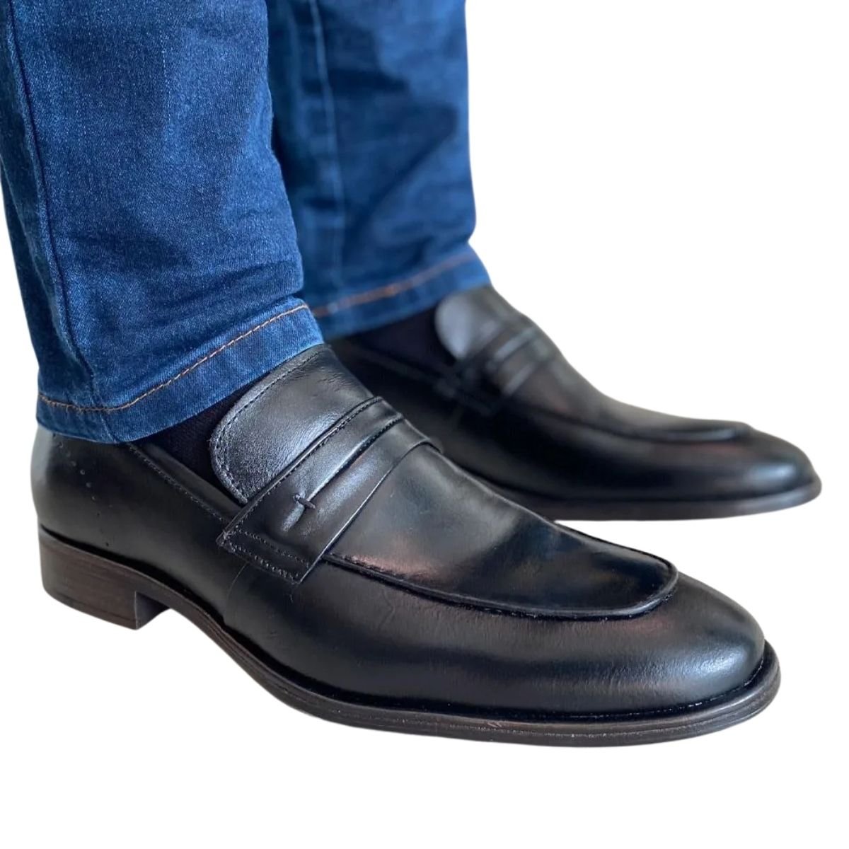 Sapato Social Masculino Democrata Smart Comfort 255102 Preto Preto 6
