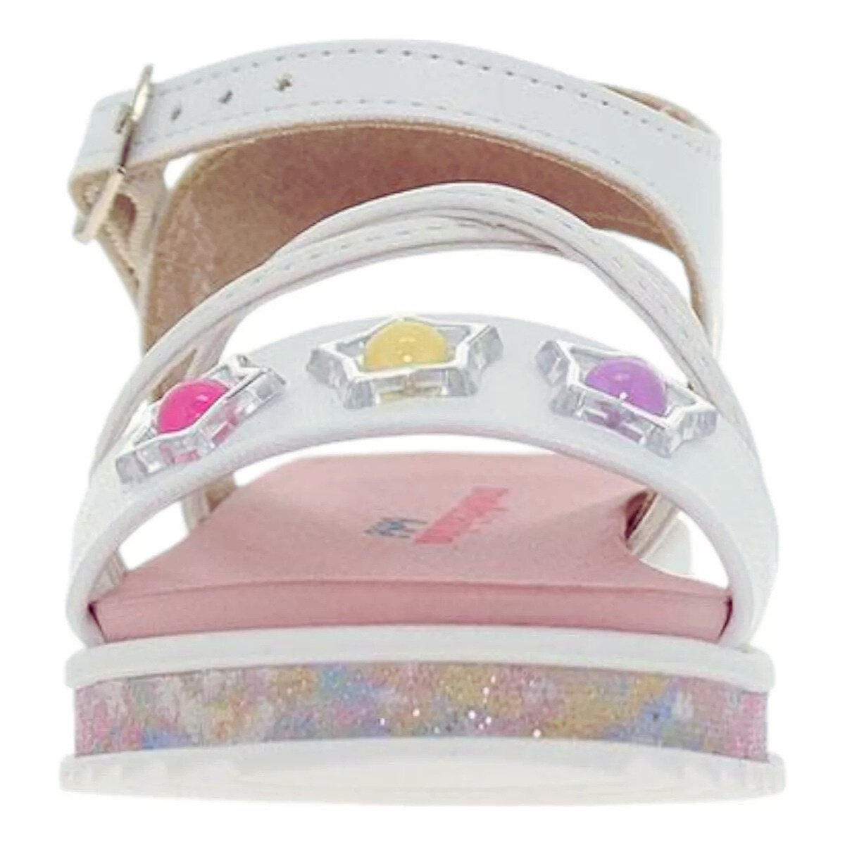 Sandália Flatform Infantil Menina Molekinha 2724.117 Branco Branco 4
