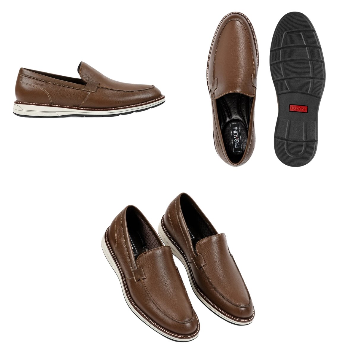 Sapato Social Masculino Ferracini Kingston 6156-675I Marrom Marrom 2