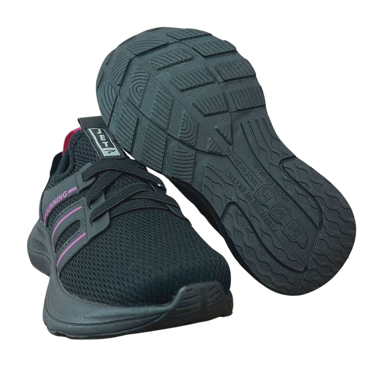 Tênis Slip On Infantil Menina Jet Kids 62.119-226 Preto Preto 6