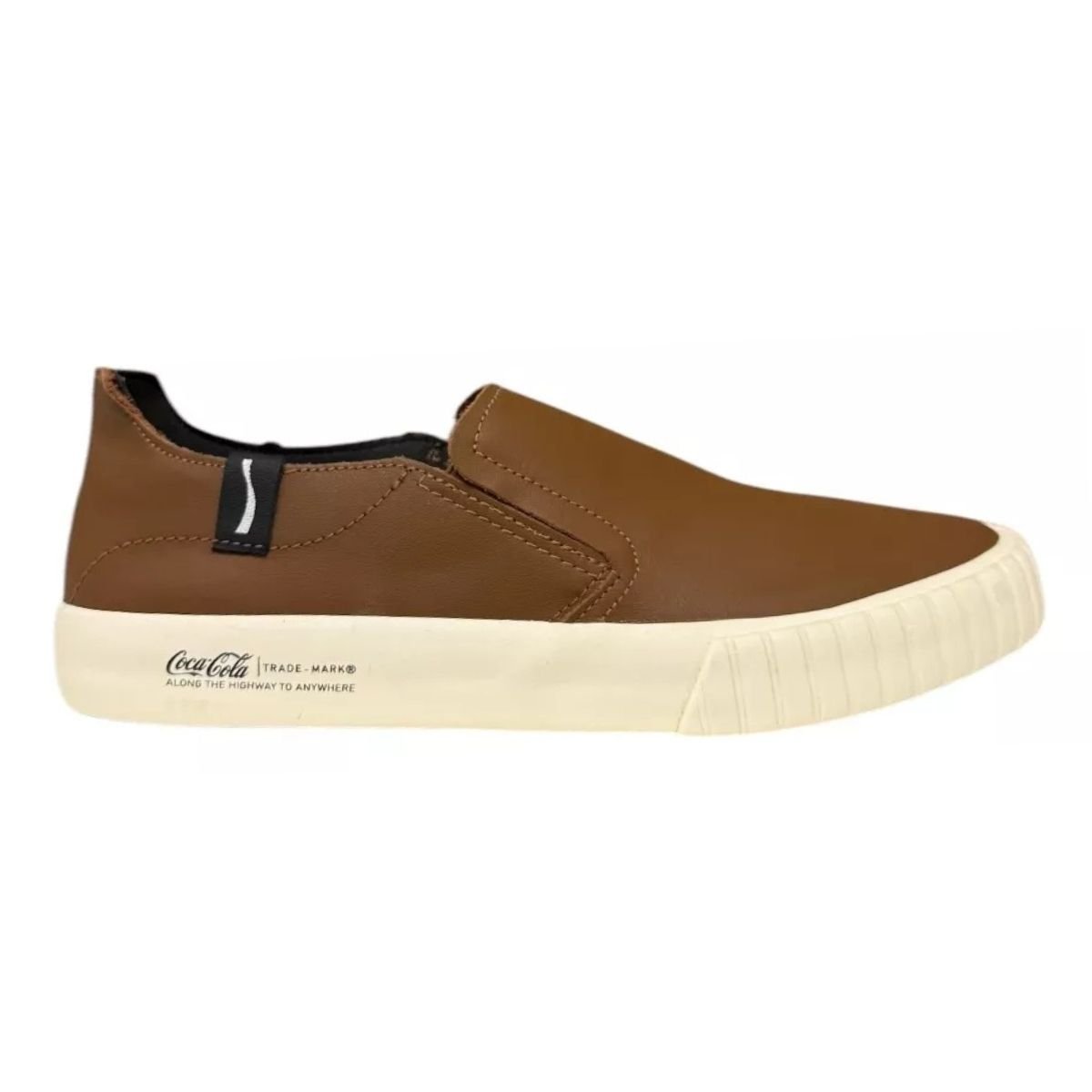 Tênis Slip On Masculino Coca-Cola Philadelphia Leather CC2417 Marrom Marrom 1