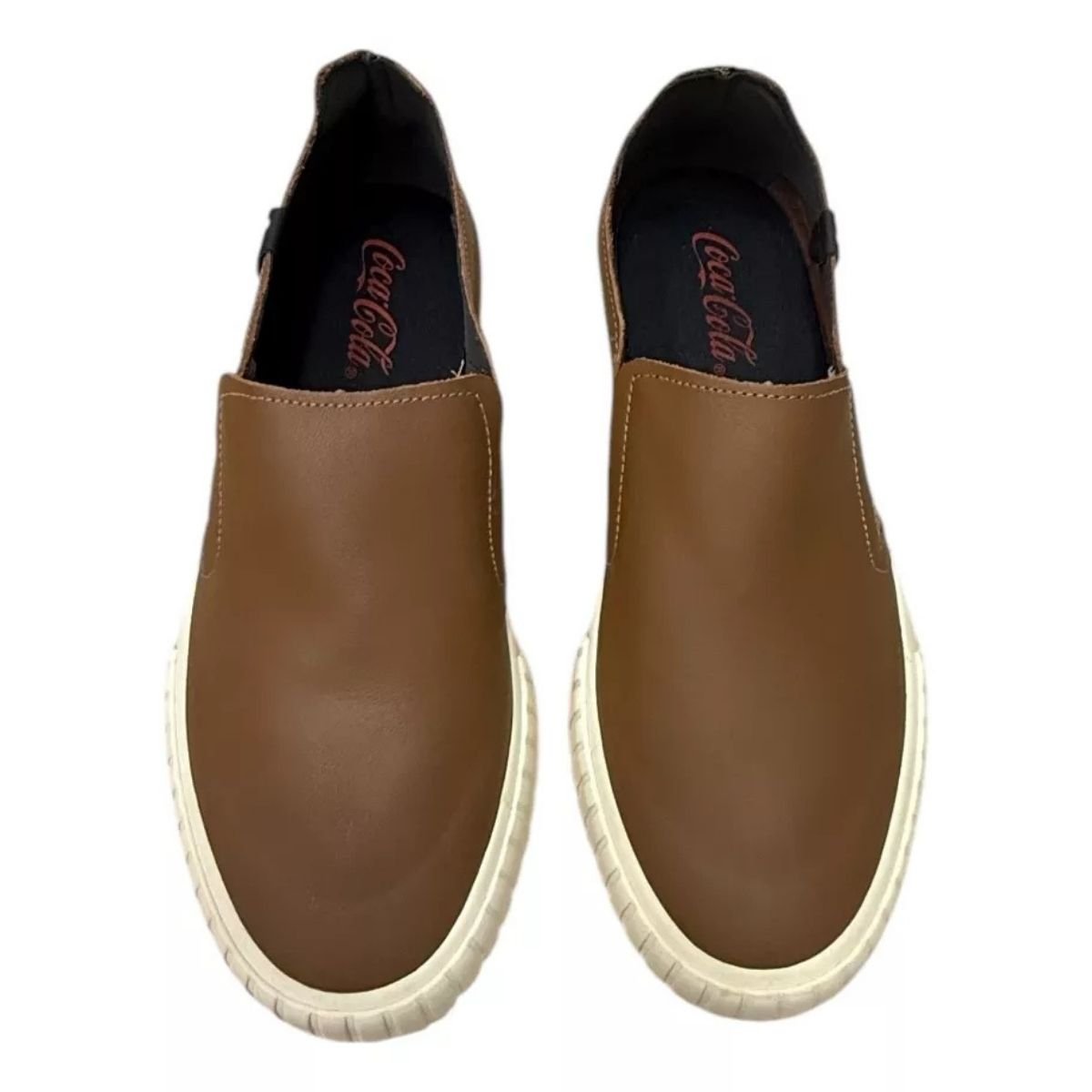 Tênis Slip On Masculino Coca-Cola Philadelphia Leather CC2417 Marrom Marrom 3