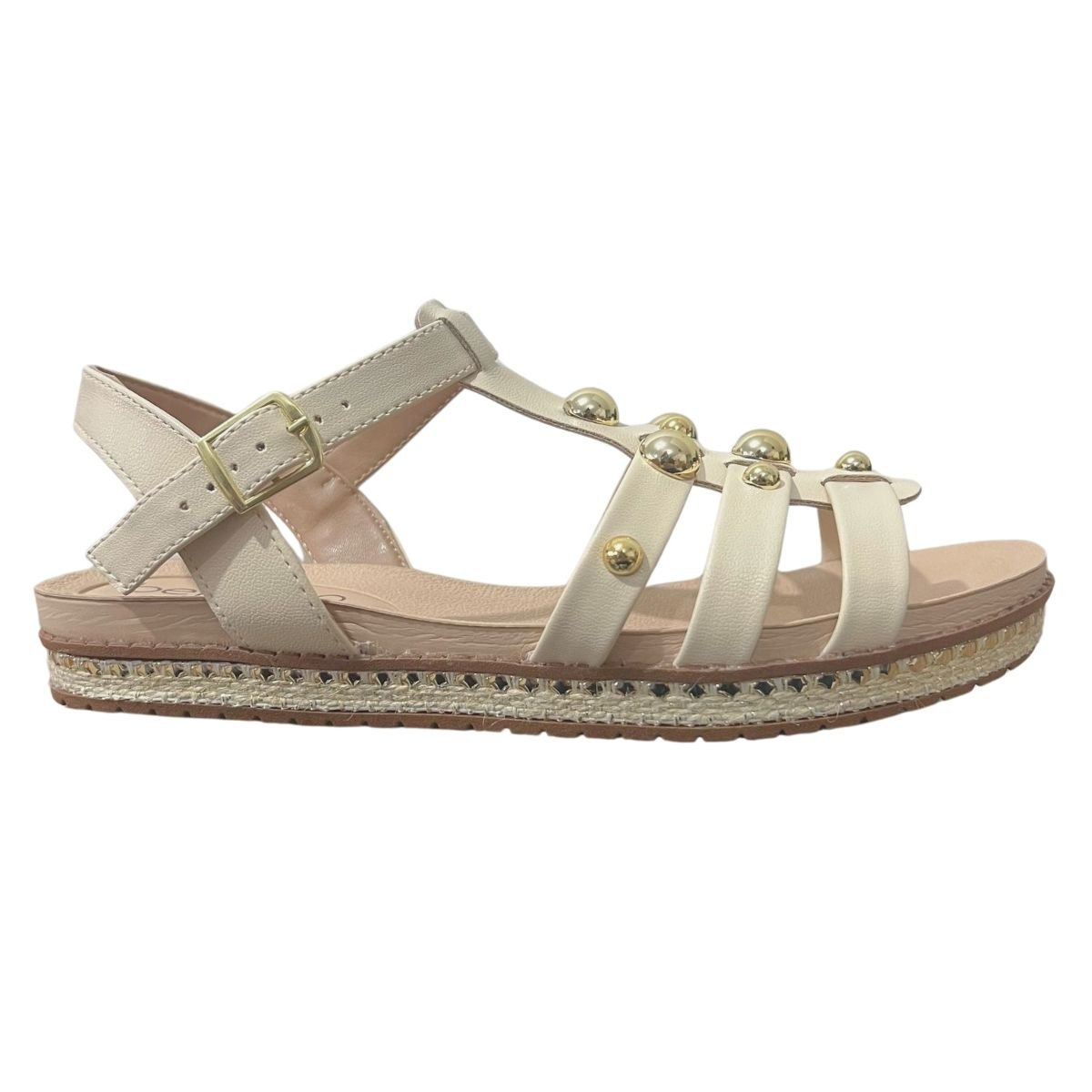 Sandália Casual Feminino Beira-Rio 8321.1753 Fivela Creme Creme 1