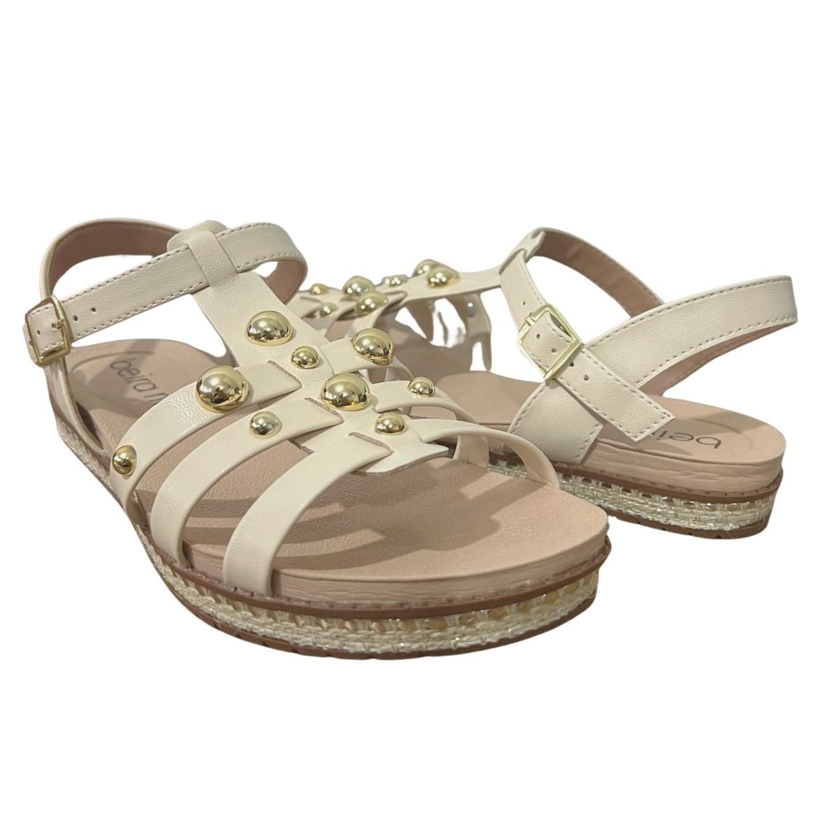 Sandália Casual Feminino Beira-Rio 8321.1753 Fivela Creme Creme 2
