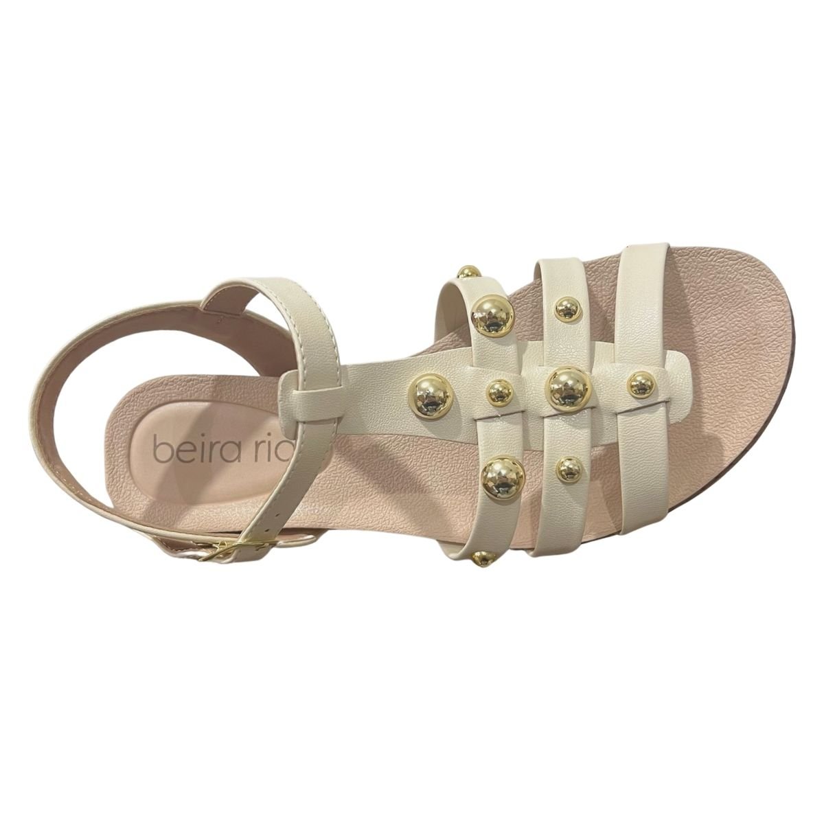 Sandália Casual Feminino Beira-Rio 8321.1753 Fivela Creme Creme 4