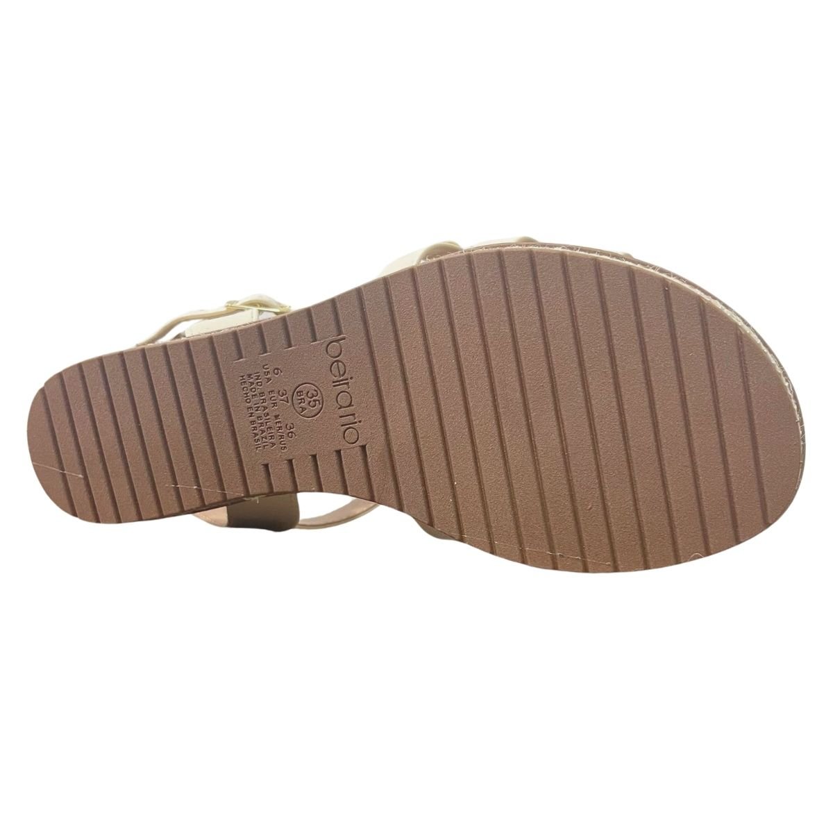 Sandália Casual Feminino Beira-Rio 8321.1753 Fivela Creme Creme 6