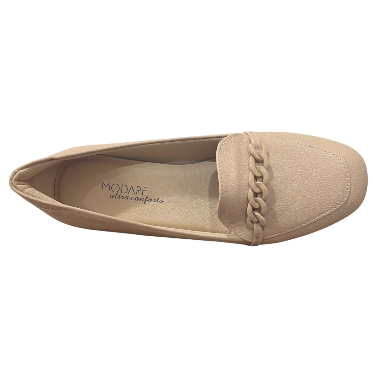 Sapato Casual Salto Bloco Feminino Modare 7373.107 Bege Bege 4