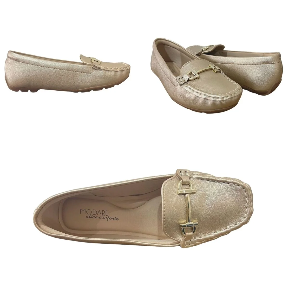 Mocassim Casual Feminino Modare 7035.641 Dourado Dourado 7