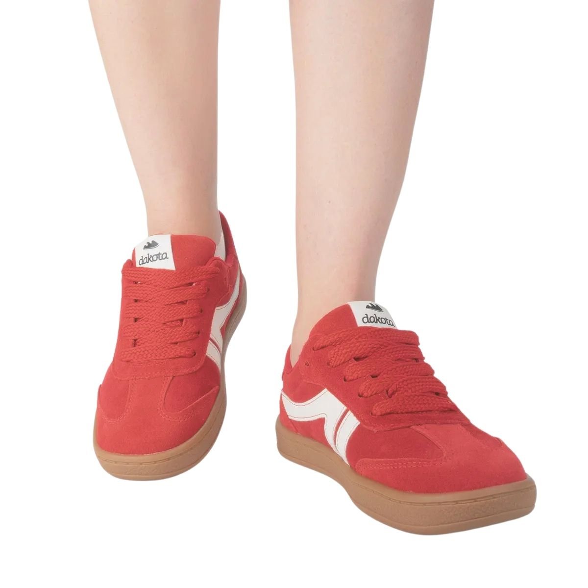 Tênis Casual Feminino Dakota DA991 College Camurça Vermelho Vermelho 8