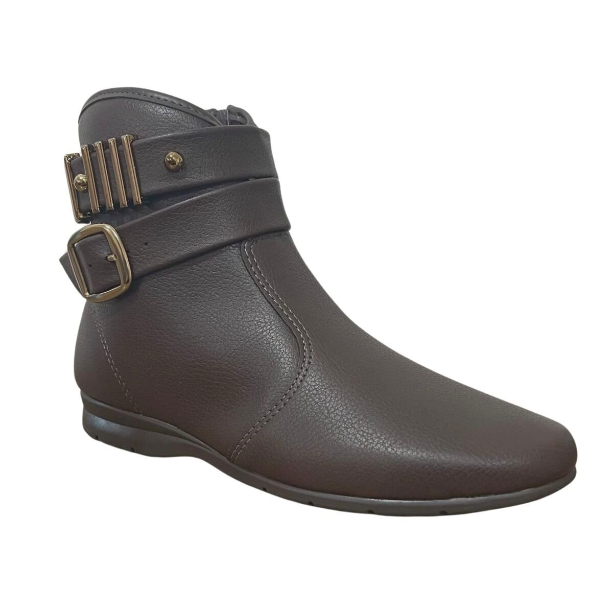 Bota Cano Curto Fivela Feminino Beira-Rio 9084.106 Marrom Marrom 3