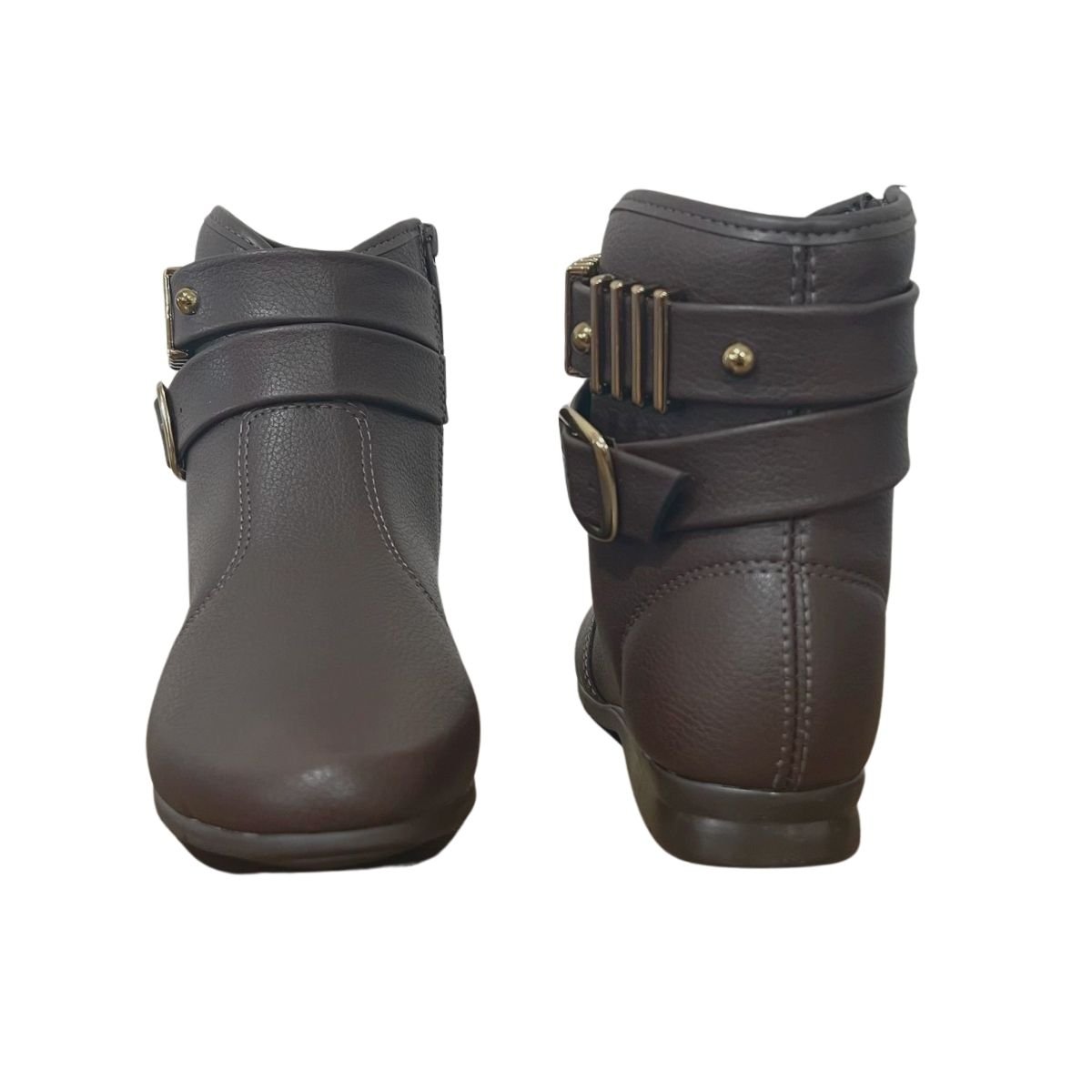 Bota Cano Curto Fivela Feminino Beira-Rio 9084.106 Marrom Marrom 4
