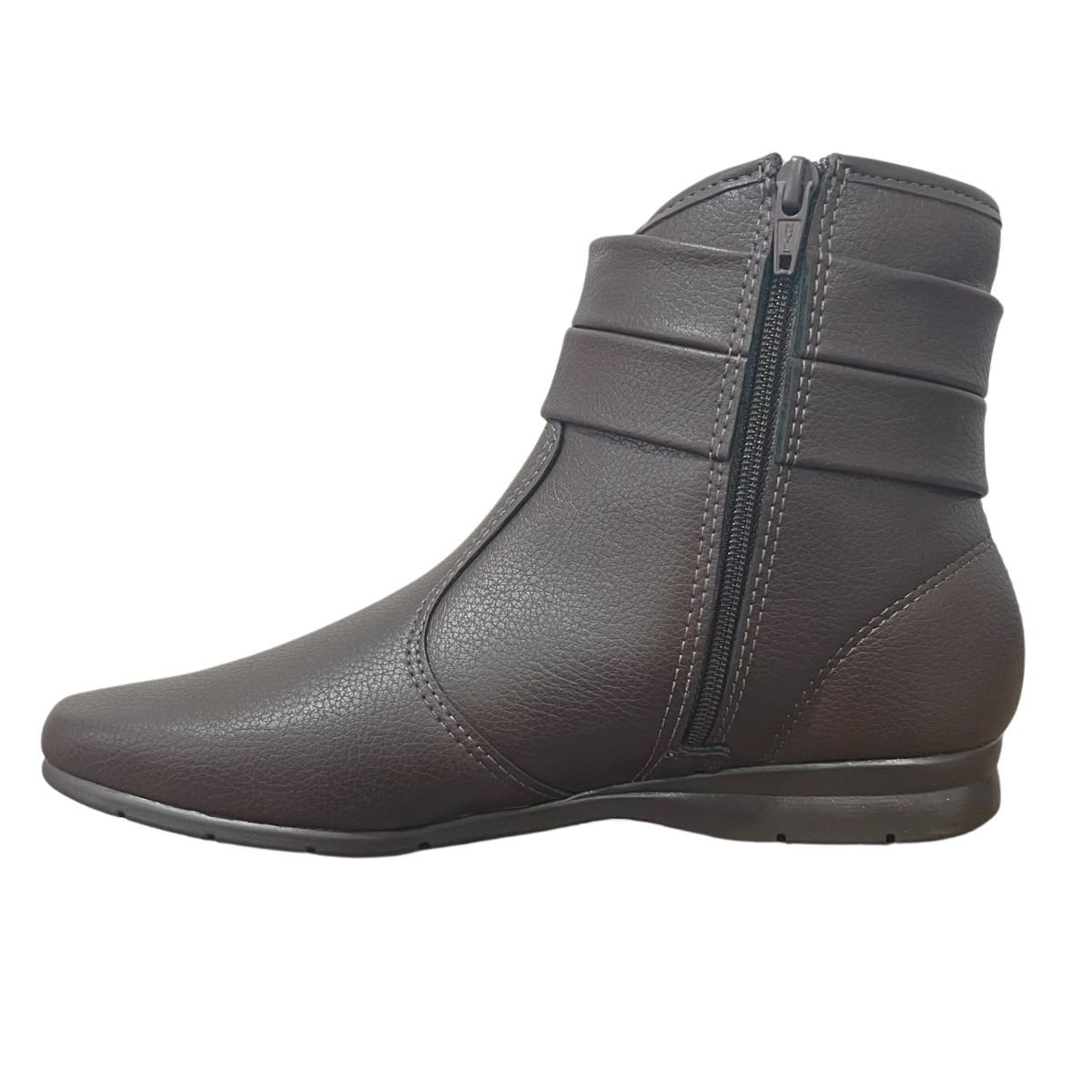 Bota Cano Curto Fivela Feminino Beira-Rio 9084.106 Marrom Marrom 5