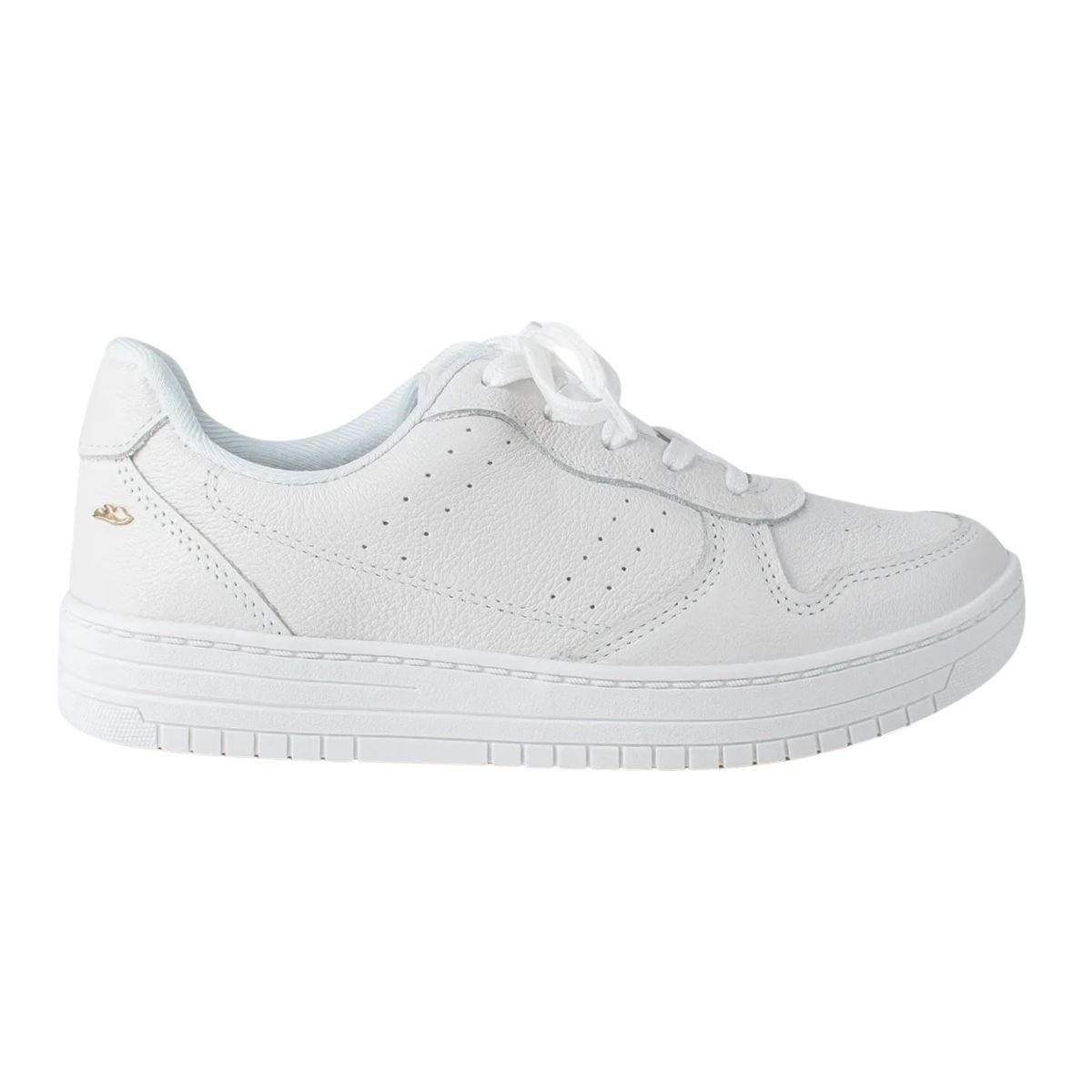 Tênis Casual Feminino de Couro Dakota G9371 Branco Branco 1