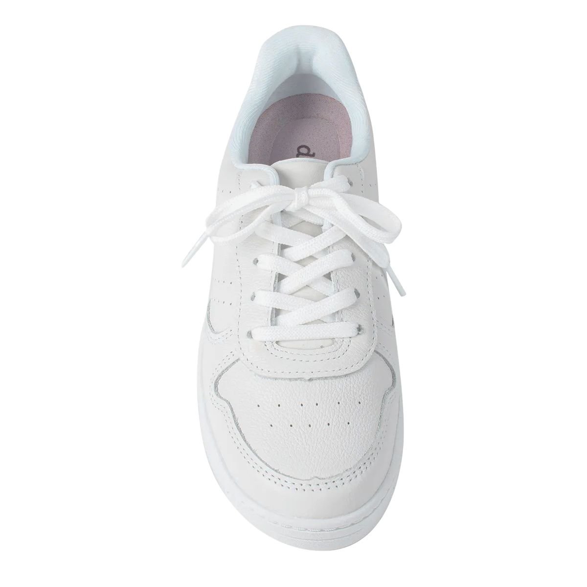 Tênis Casual Feminino de Couro Dakota G9371 Branco Branco 3