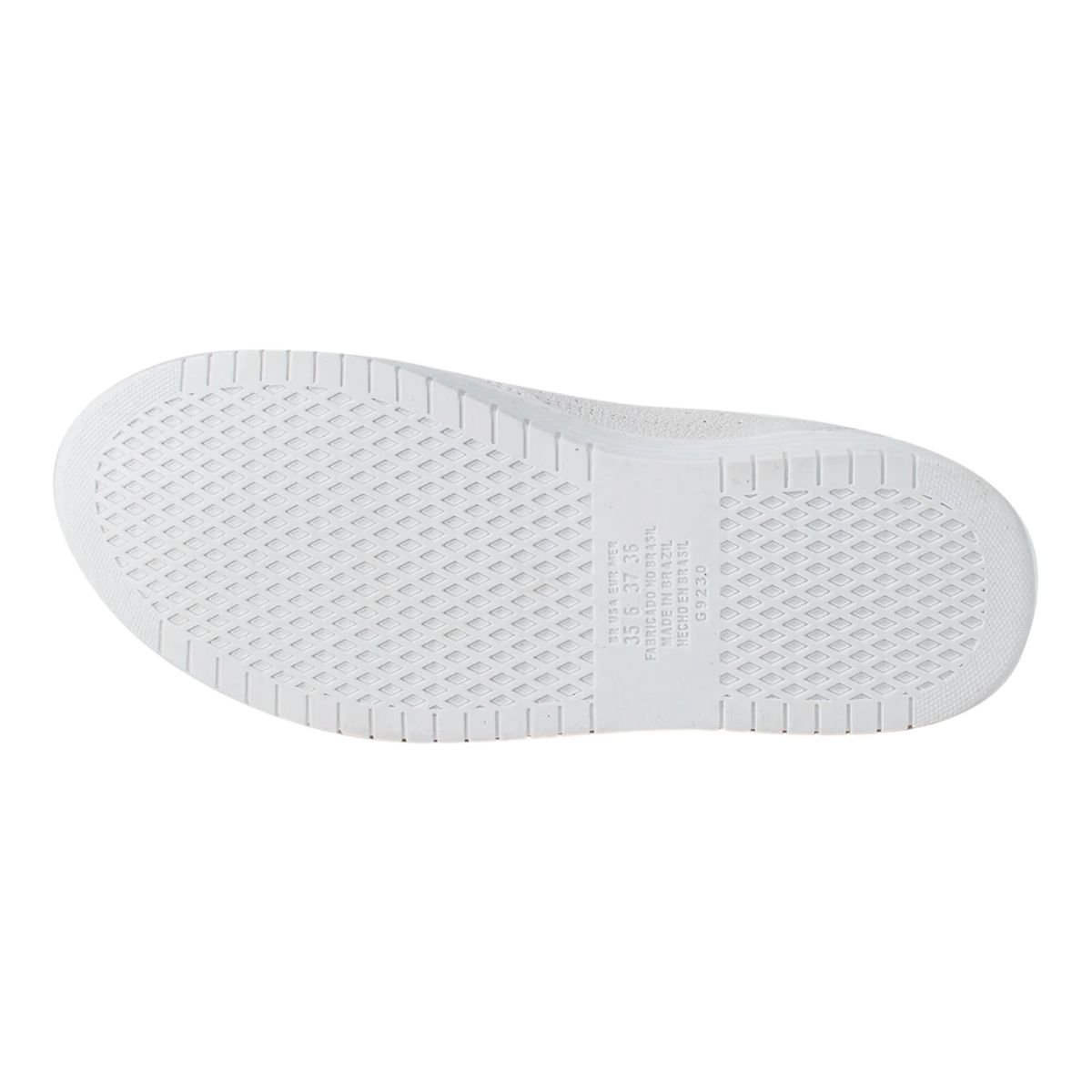 Tênis Casual Feminino de Couro Dakota G9371 Branco Branco 6