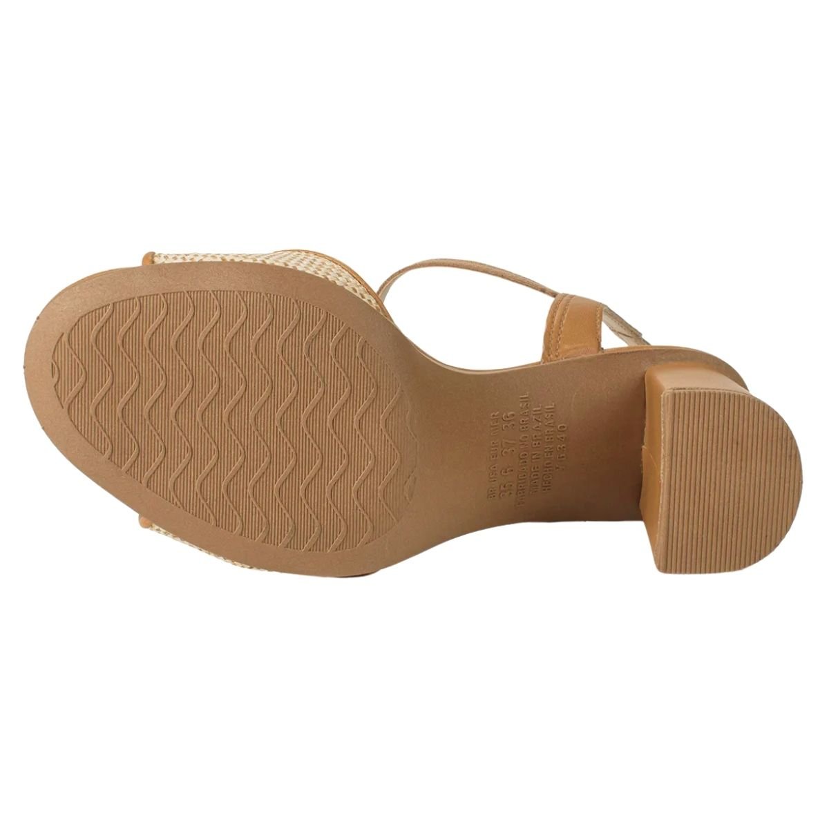 Sandália de Salto Bloco Feminino Dakota Y8304 Caramelo Caramelo 6