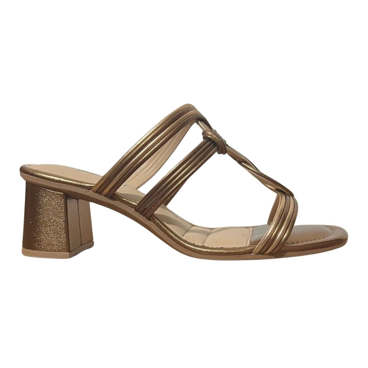 Tamanco Salto Bloco Feminino Dakota Y7963 Bronze Bronze 1