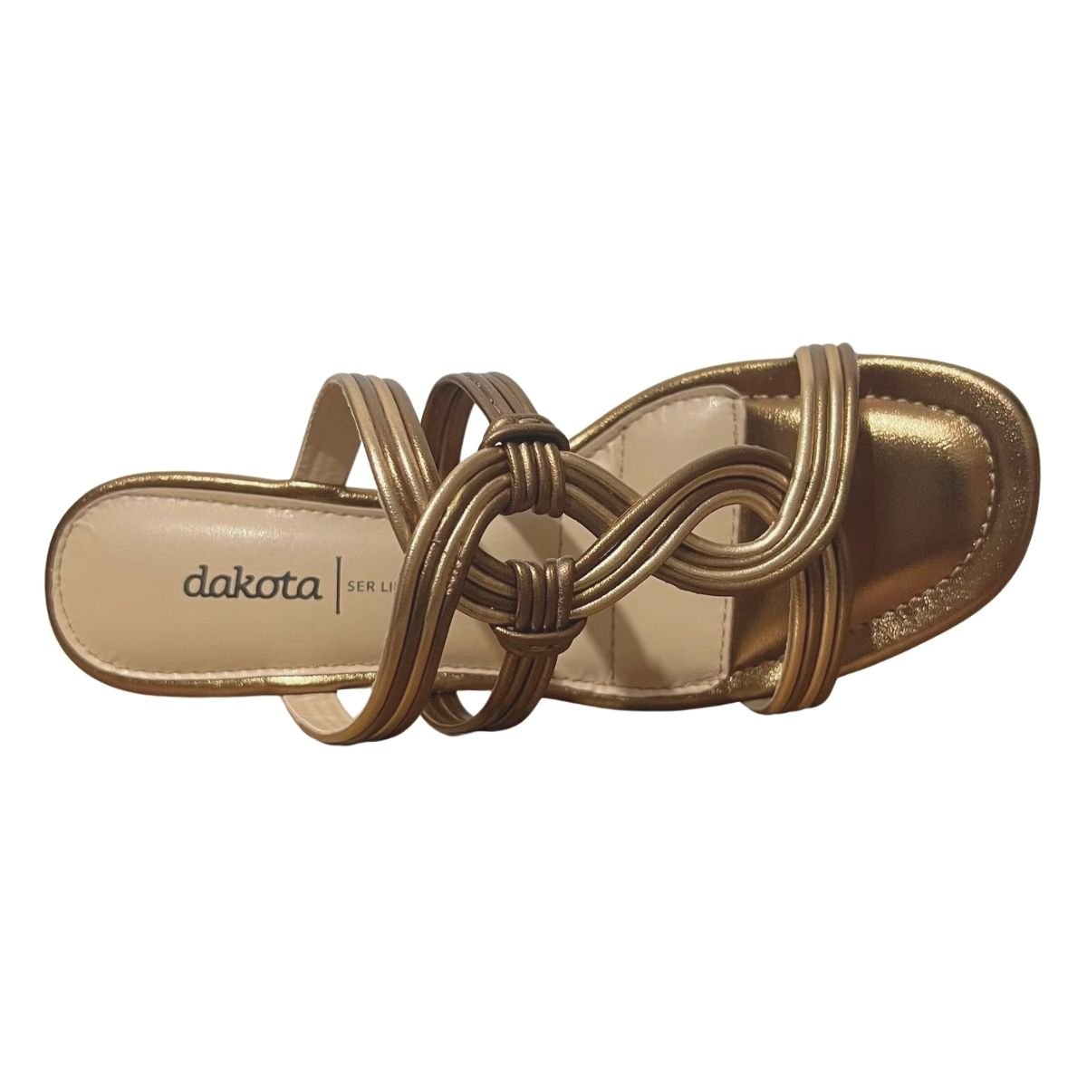 Tamanco Salto Bloco Feminino Dakota Y7963 Bronze Bronze 4