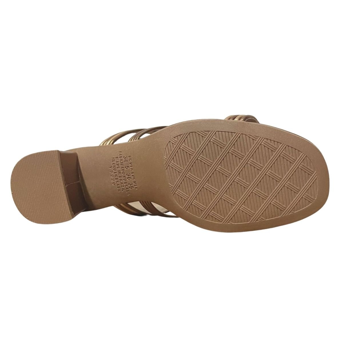 Tamanco Salto Bloco Feminino Dakota Y7963 Bronze Bronze 6