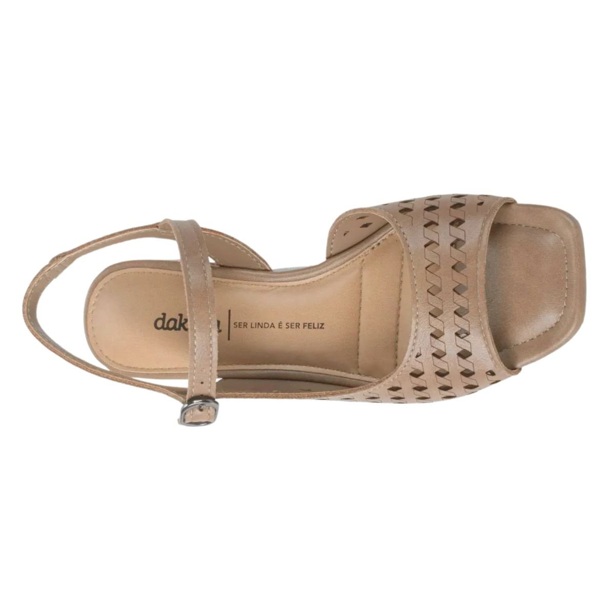Sandália Salto Bloco Feminino Dakota Y8541 Marrom Marrom 3