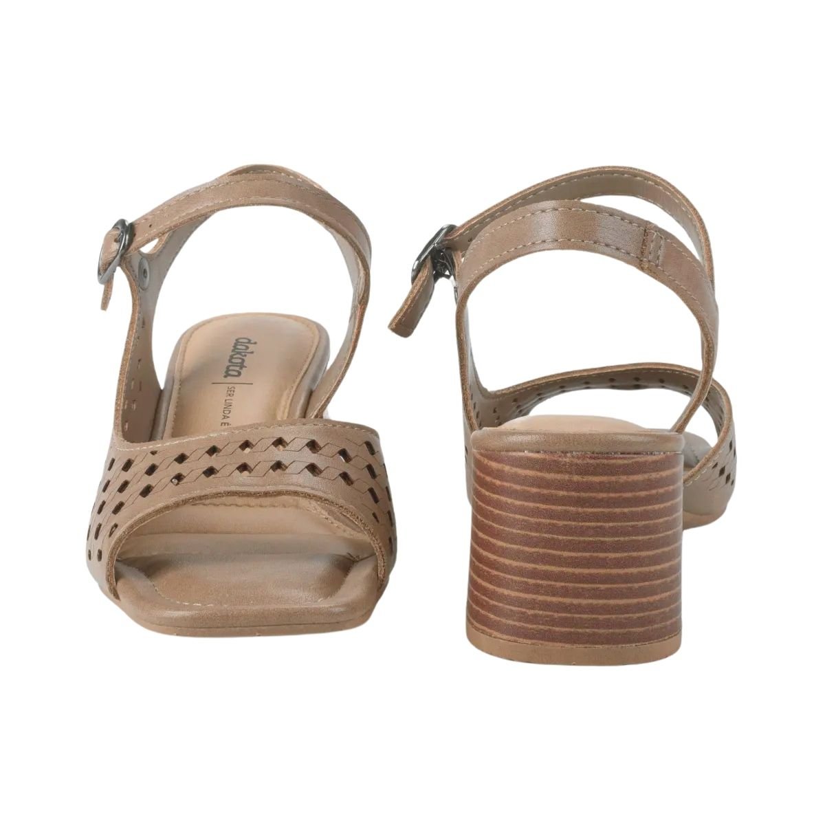 Sandália Salto Bloco Feminino Dakota Y8541 Marrom Marrom 4