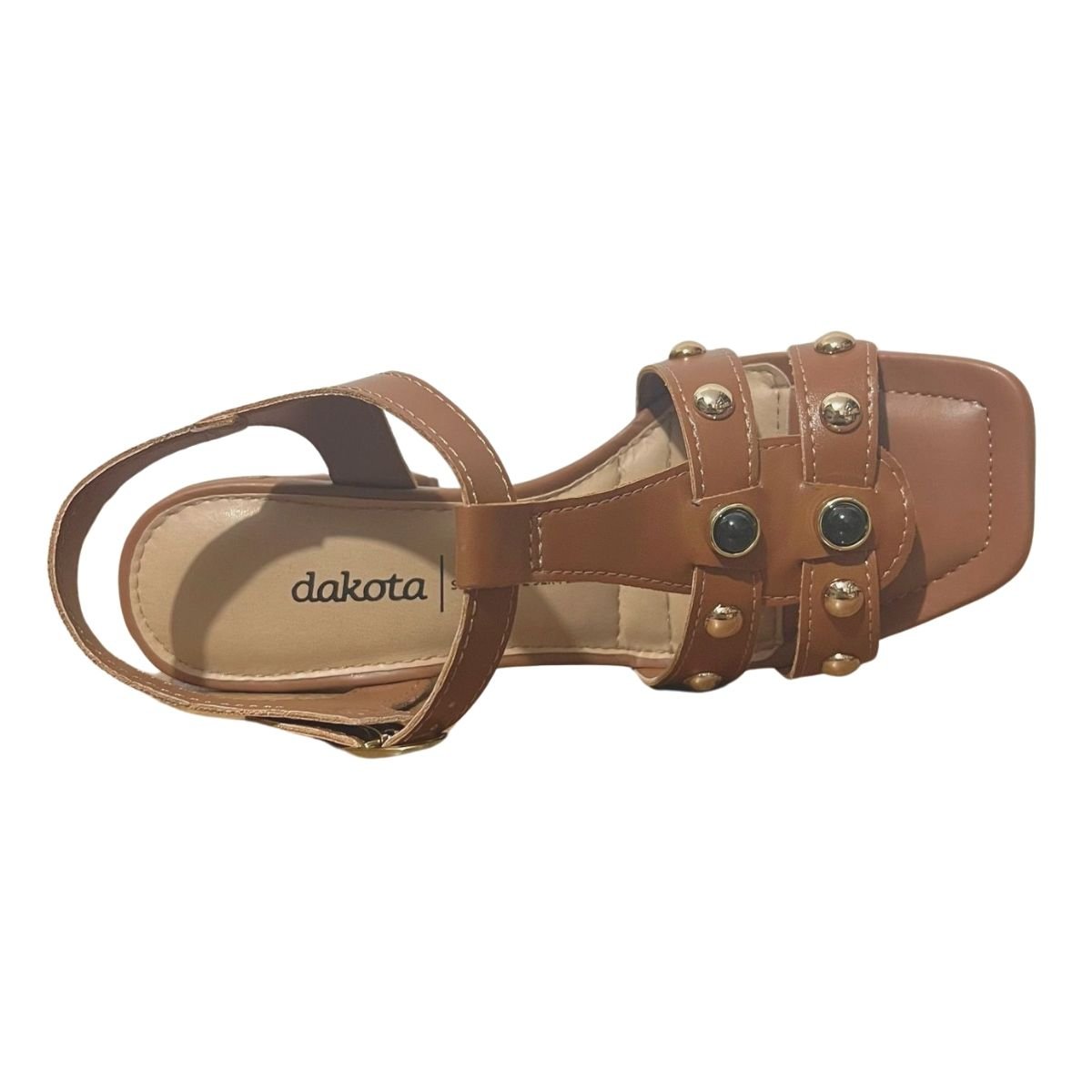 Sandália de Salto Bloco Feminino Dakota Y8413 Marrom Marrom 4