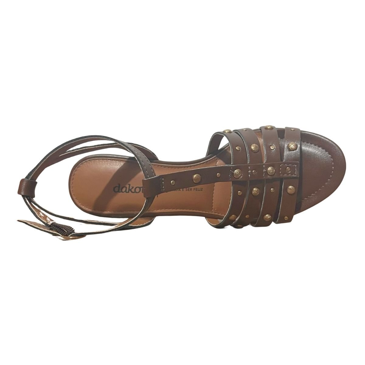 Sandália de Salto Bloco Feminino Dakota Y8305 Marrom Marrom 4