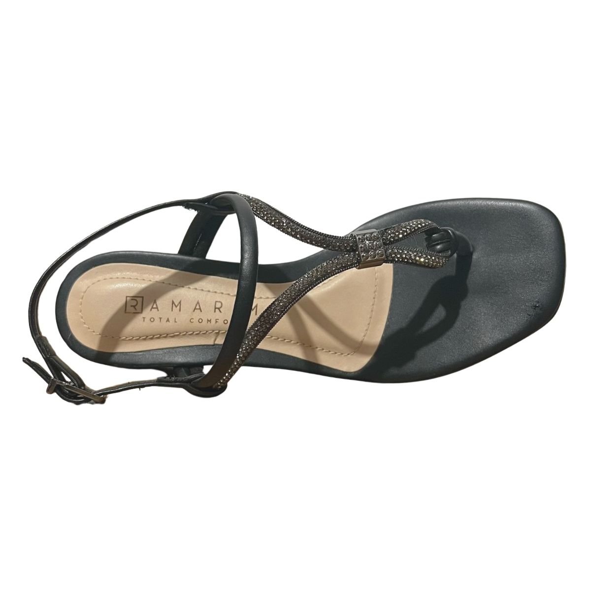 Sandália Rasteira Feminino Ramarim 24-48206 Preto Preto 4