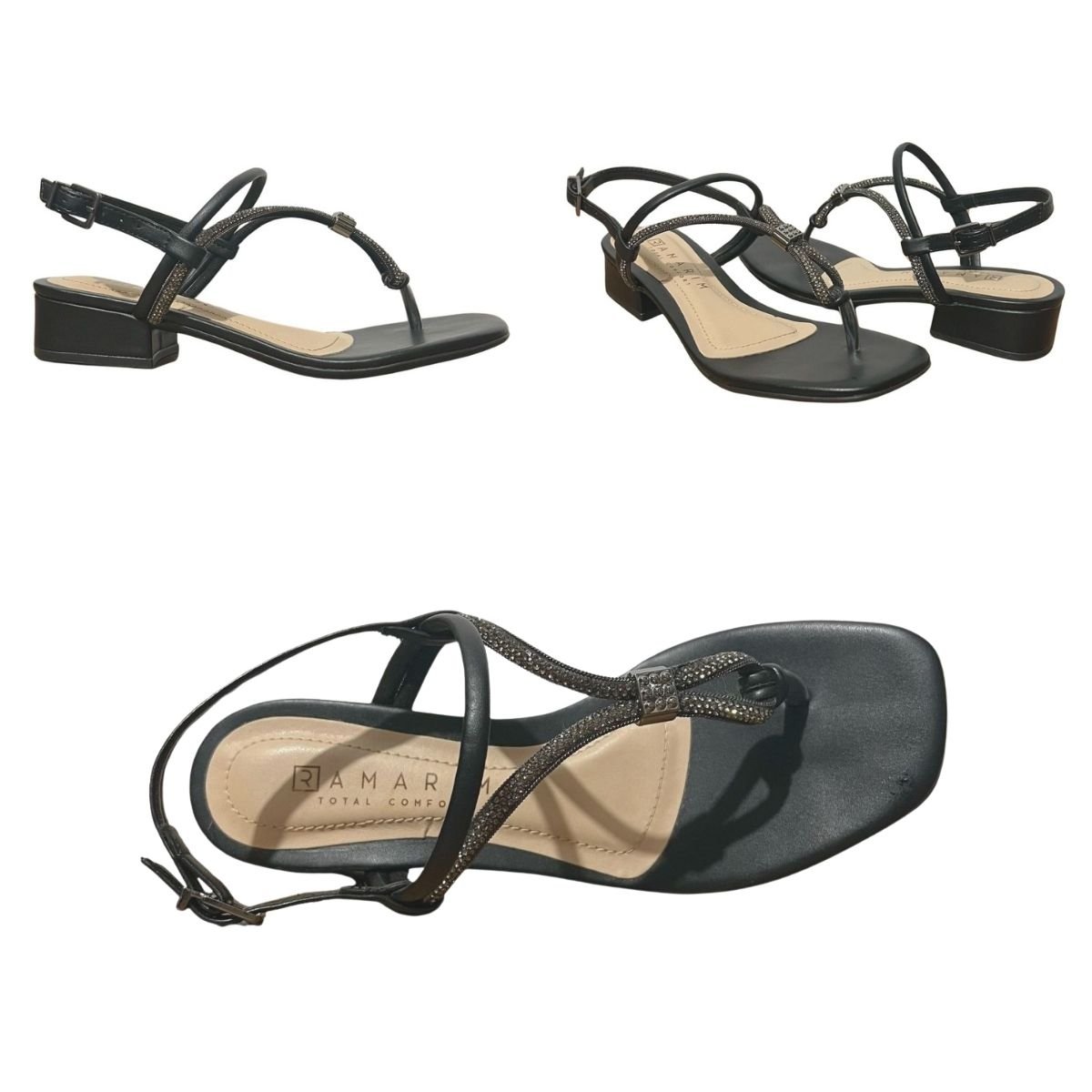 Sandália Rasteira Feminino Ramarim 24-48206 Preto Preto 7
