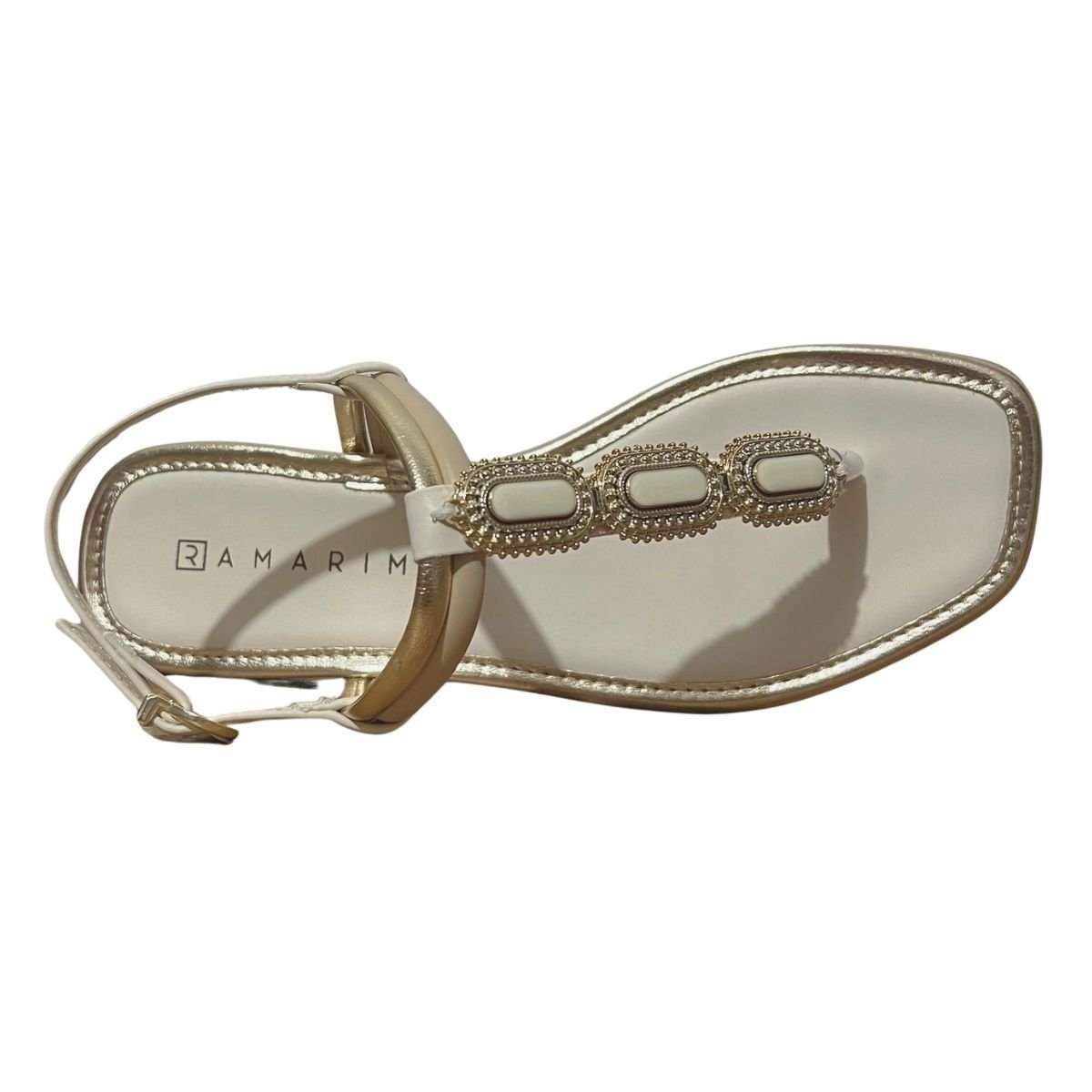 Sandália Rasteira Feminino Ramarim 24-40203 Bege Bege 4