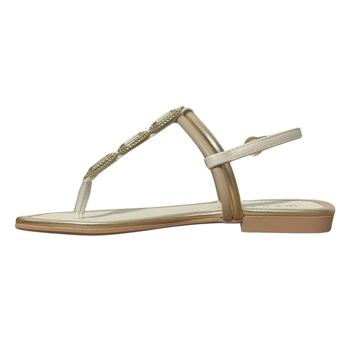 Sandália Rasteira Feminino Ramarim 24-40203 Bege Bege 5