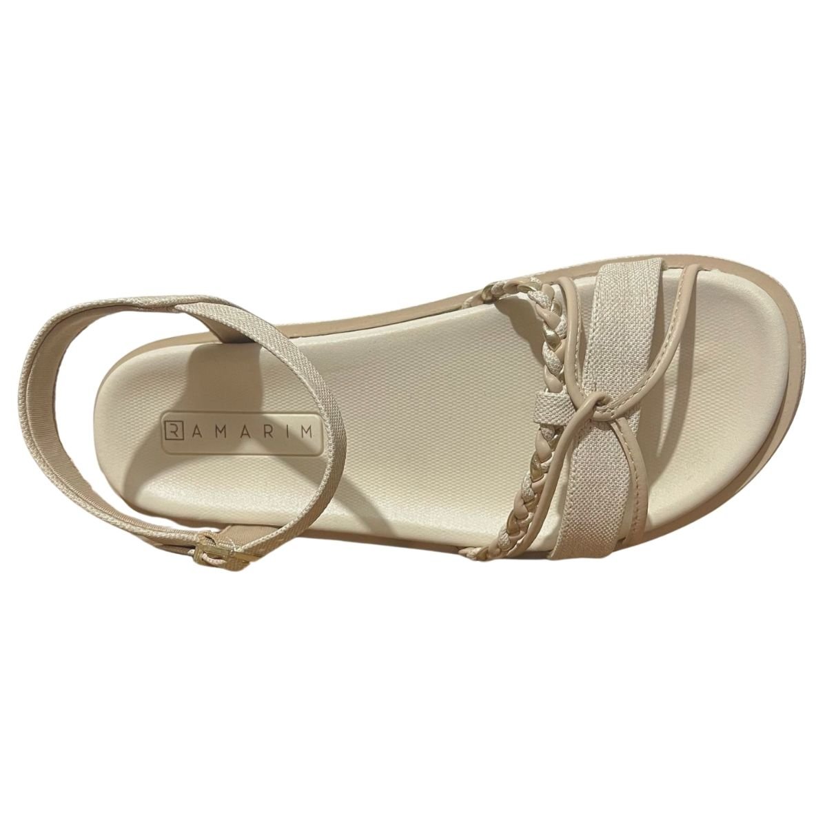 Sandália Flatform Feminino Ramarim 24-43203 Bege Bege 4