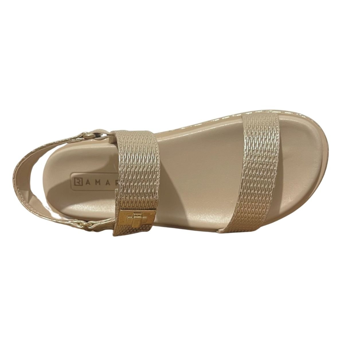 Sandália Flatform Feminino Ramarim 24-43206 Dourado Dourado 4