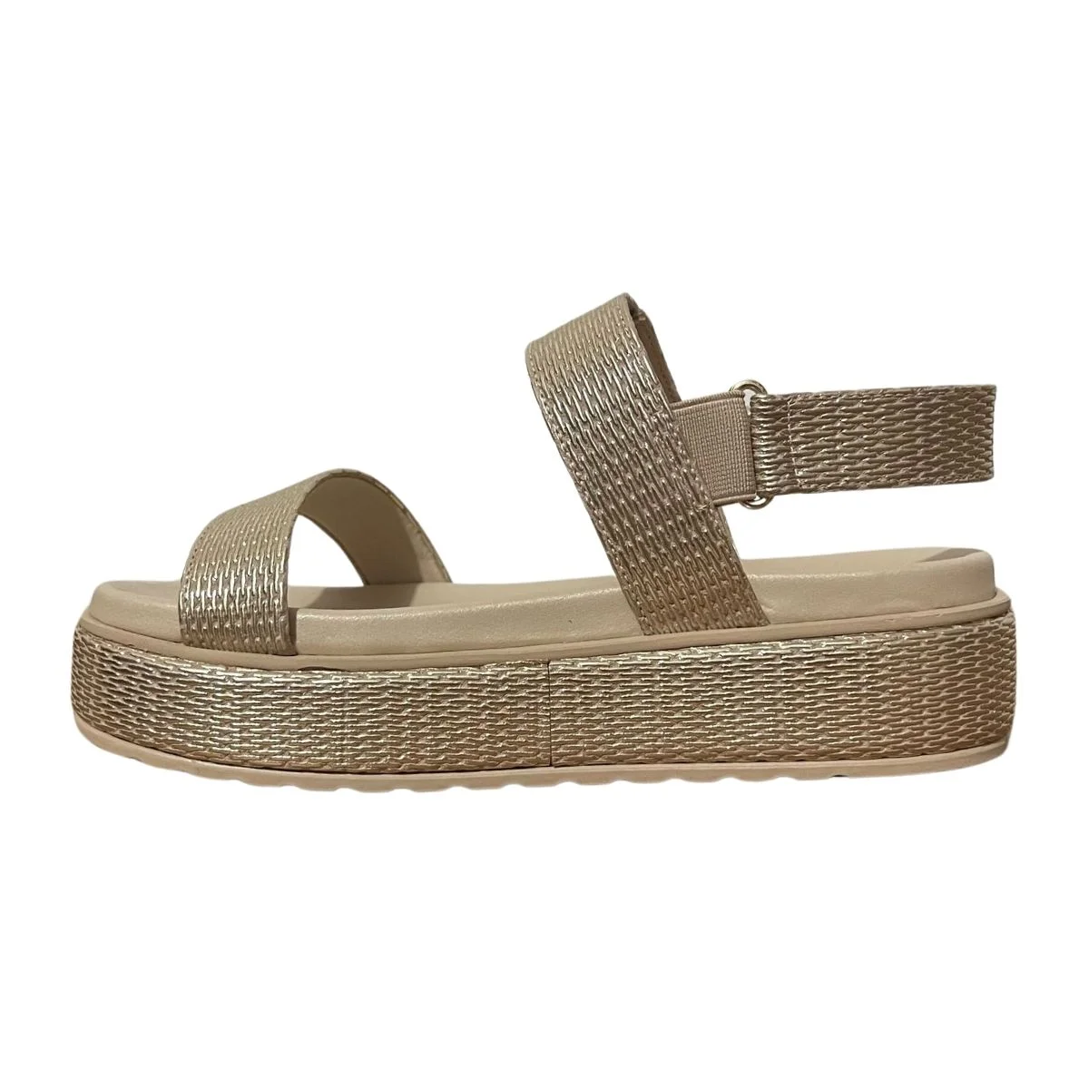 Sandália Flatform Feminino Ramarim 24-43206 Dourado Dourado 5