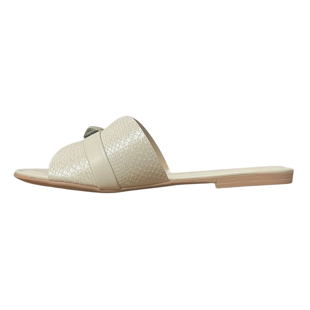 Tamanco Rasteira Feminino Ramarim 24-14201 Creme Creme 5