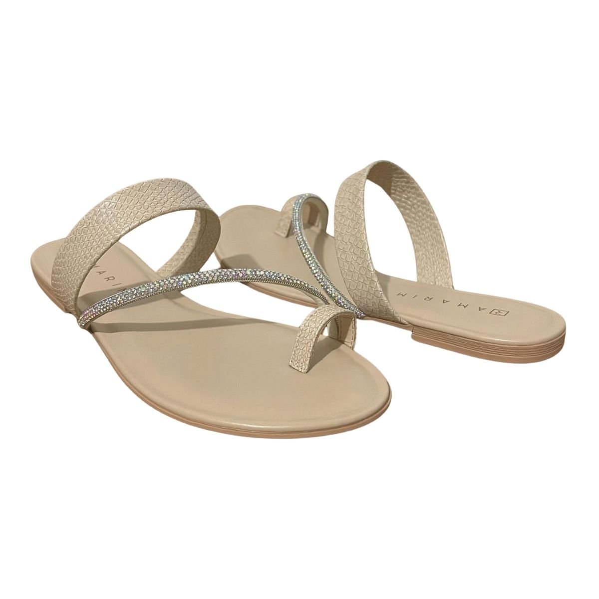 Sandália Rasteira Feminino Ramarim 24-14202 Bege Bege 2