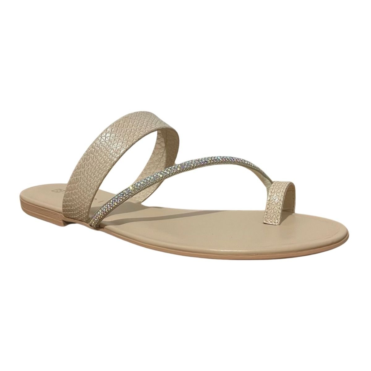 Sandália Rasteira Feminino Ramarim 24-14202 Bege Bege 3