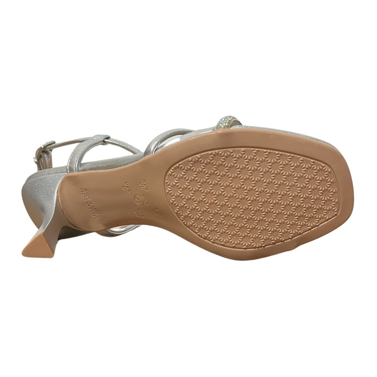 Sandália de Salto Alto Fino Feminino Ramarim 24-26208 Prata Prata 6