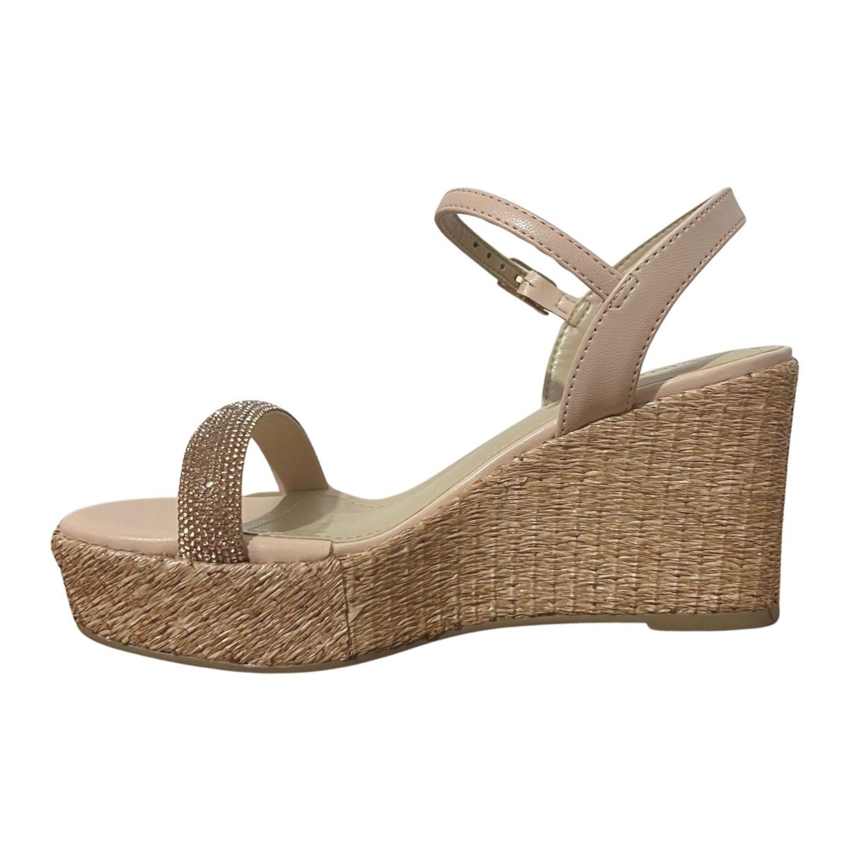 Sandália Anabela Feminino Via Marte 188-008-01 Bege Bege 5
