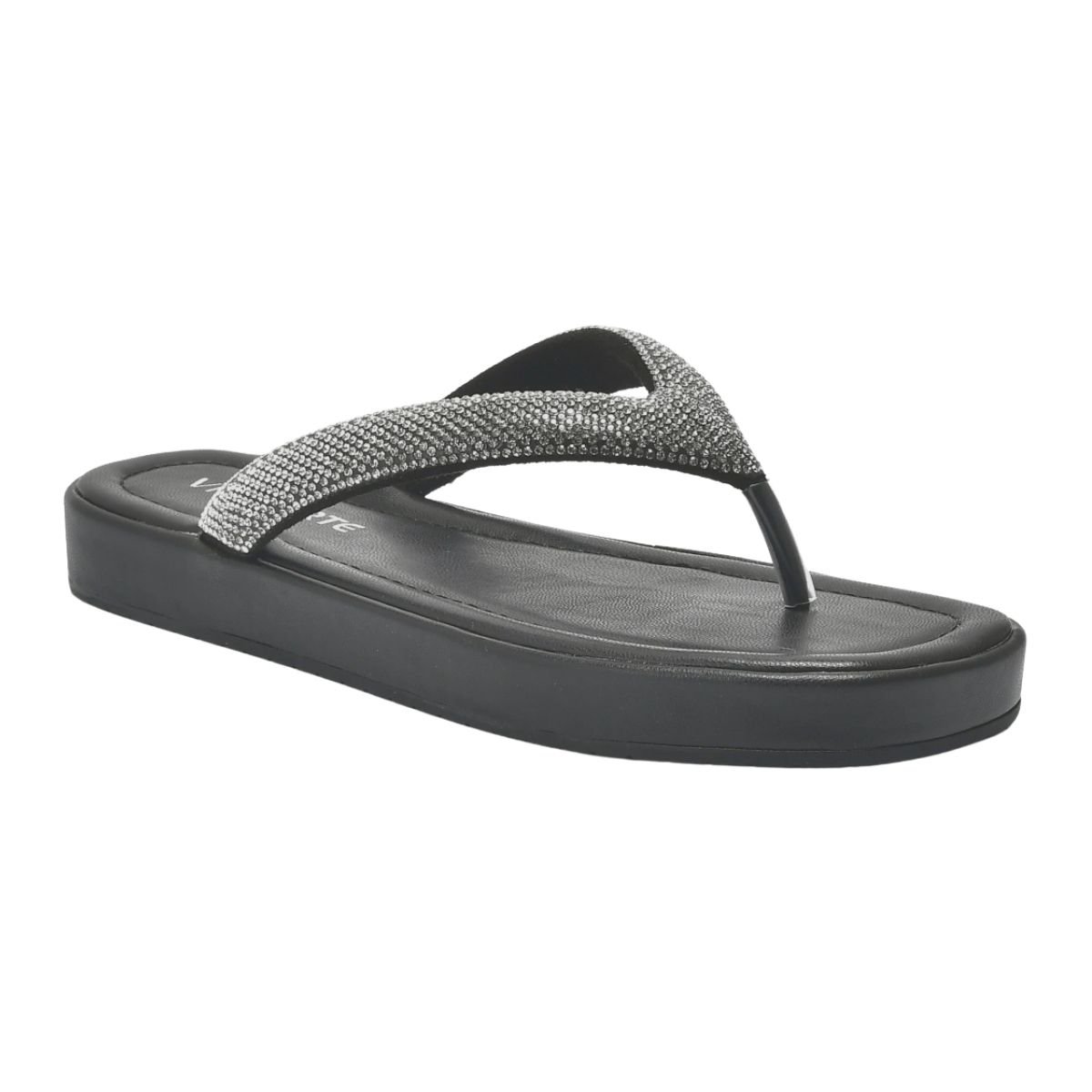 Tamanco Chinelo Feminino Via Marte 178-001-01 Preto Preto 2