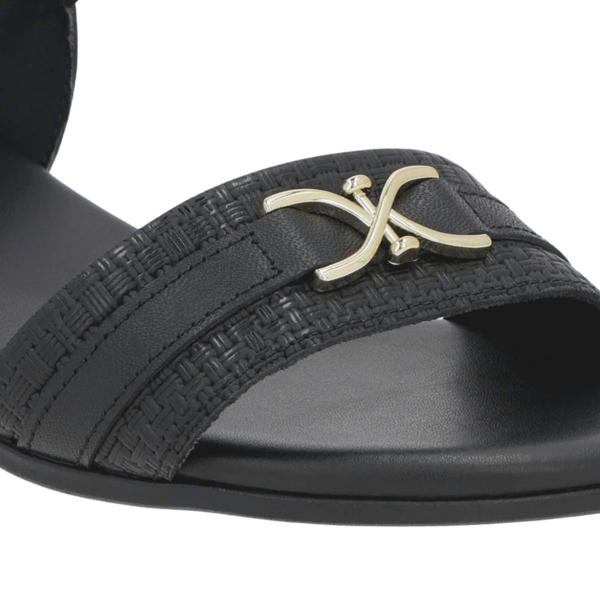 Sandália Salto Bloco Baixo de Couro Feminino Usaflex AI27013001 Preto Preto 4