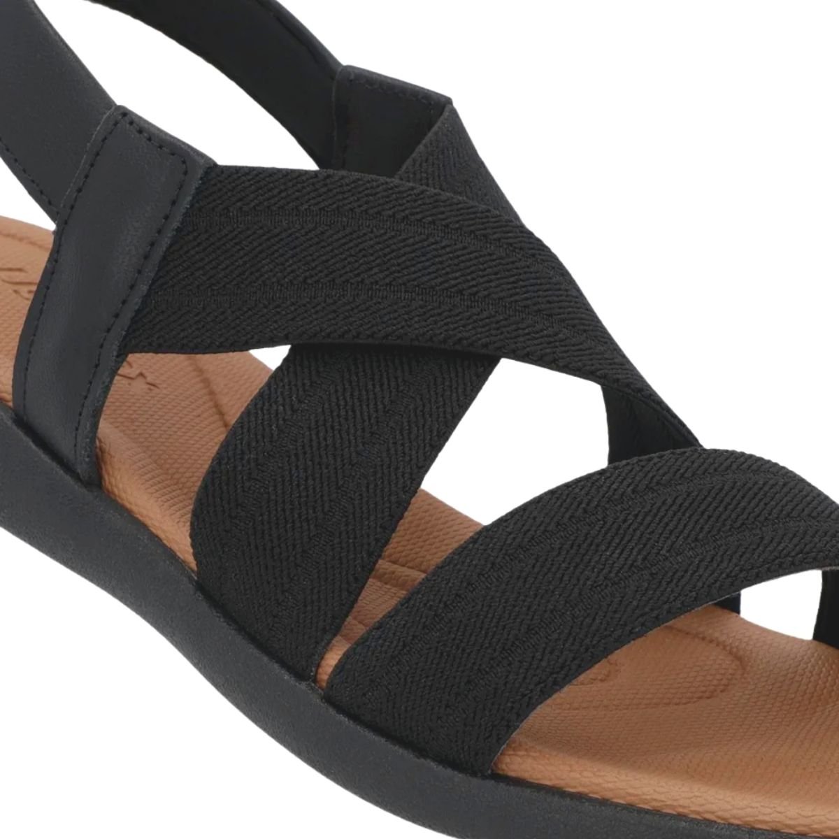 Sandália Rasteira Elástico e Couro Feminino Usaflex AF14031001 Preto Preto 4