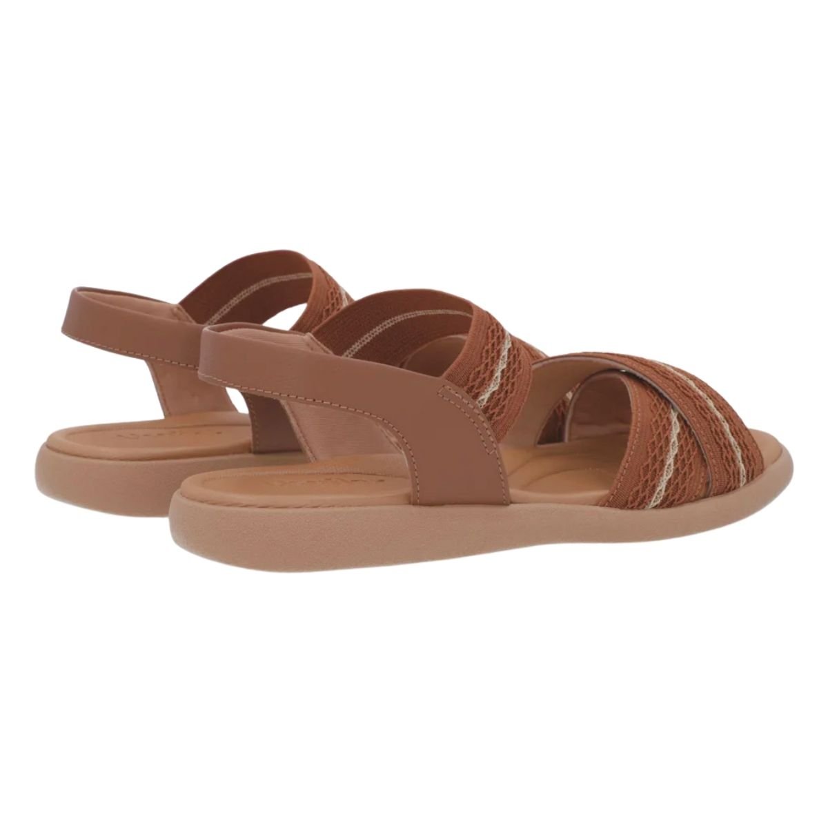 Sandália Rasteira Elástico e Couro Feminino Usaflex AF14034002 Marrom Marrom 3