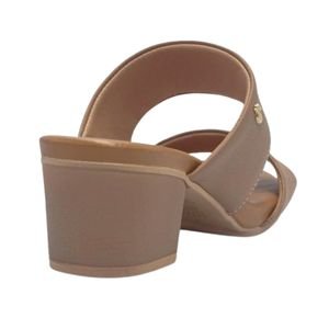 Tamanco Salto Bloco de Couro Feminino Usaflex AE3201023 Marrom Marrom 4